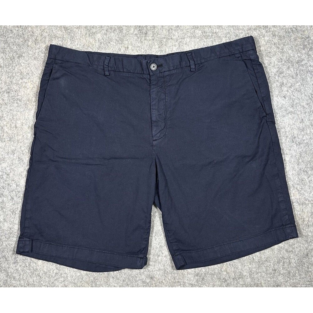Theory Zaine Shorts Men’s 38 Blue Chino Stretch Golf 9” Inseam Cotton Blend READ